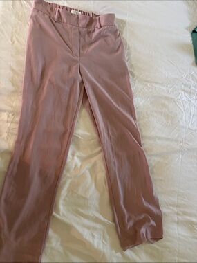 Tailored Straight-Leg Pants in Dusty Rose